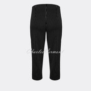 Robell Marie 07 Pinstripe Capri Trouser 51659-54567-90 (Black /White)