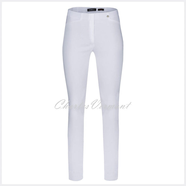 Robell Rose Full Length Super Slim Trouser 51673-5499-10 (White)