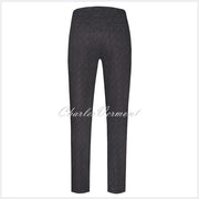 Robell Bella Full Length Trouser 51690-54754-17 (Black / Taupe)