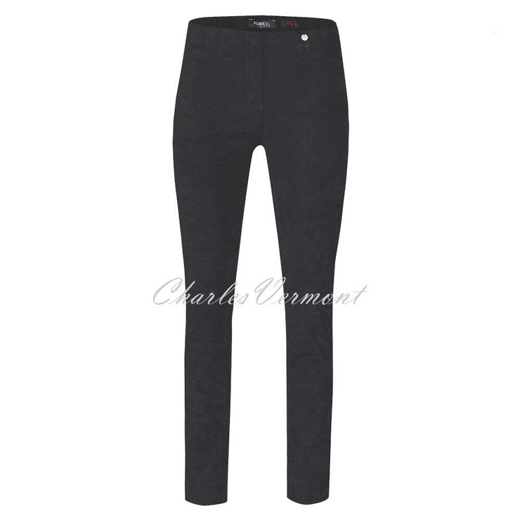 Robell Rose Full Length Super Slim Trouser 52422-54025-95 - Ultra Thin Fleece Lined (Anthracite Grey)