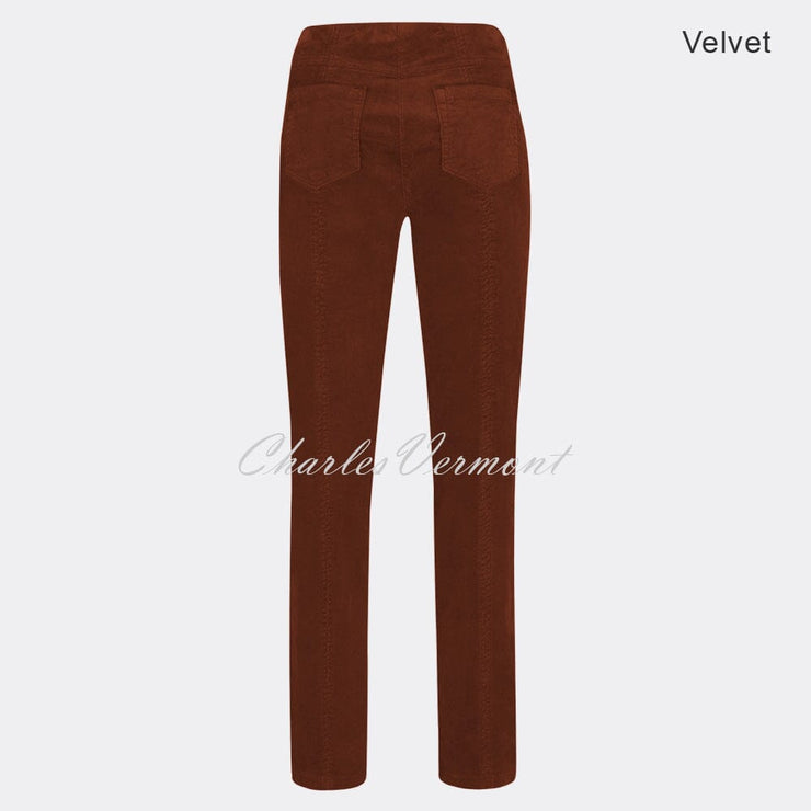 Robell Bella Full Length Trouser 52457-54362-37 (Rust Velvet)