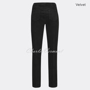 Robell Bella Full Length Trouser 52457-54362-90 (Black Velvet)