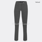 Robell Bella Full Length Trouser 52457-54362-95 (Grey Velvet)