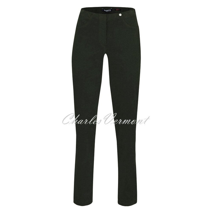 Robell Bella Trouser 52457-54363-187 (Forest Green Needle Cord) - SHORTER LENGTH 29"
