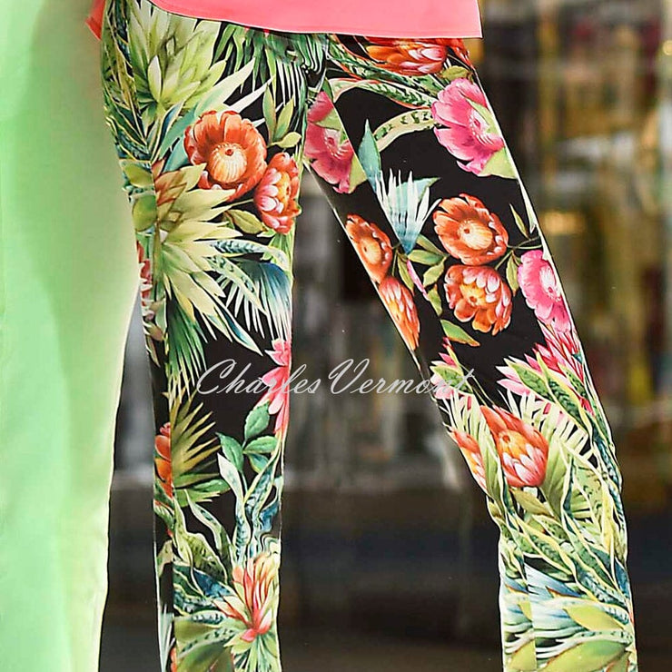 Robell Nena 09 - 7/8 Cropped Super Slim Fit Trouser 52502-54353-90 (Floral Print)