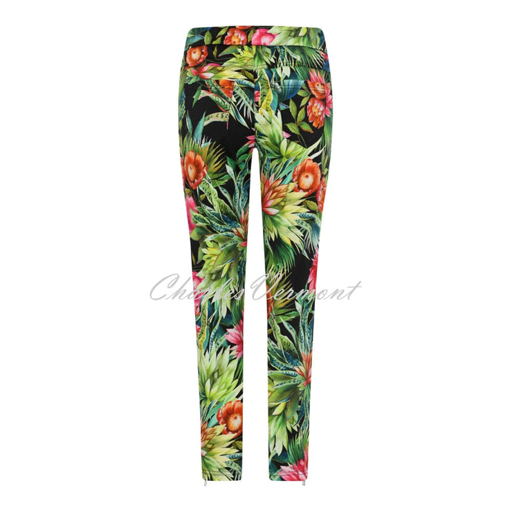 Robell Nena 09 - 7/8 Cropped Super Slim Fit Trouser 52502-54353-90 (Floral Print)