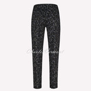 Robell Bella Full Length Trouser 52564-54948-99 Leopard Print (Black / Grey)