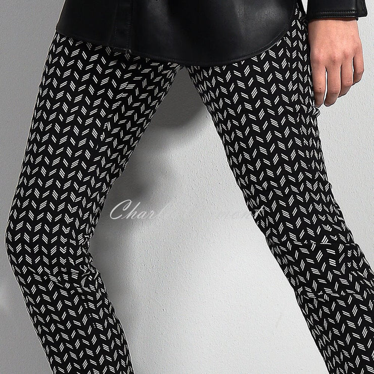 Robell Rose Full Length ‘Geometric Print’ Super Slim Fit Trouser 52624-54177-90 (Limited Edition)