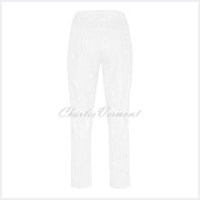Robell Bella 09 Seersucker - 7/8 Cropped Trouser 52642-54554-10 (White)