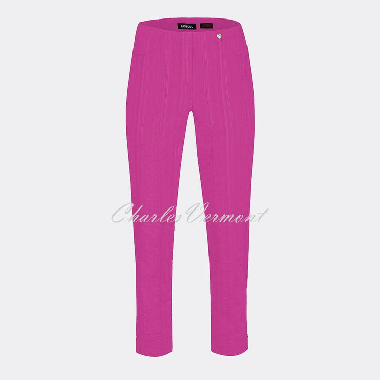 Robell Bella 09 Seersucker - 7/8 Cropped Trouser 52642-54554-550 (Orchid Pink)