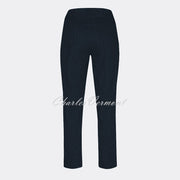 Robell Bella 09 Seersucker - 7/8 Cropped Trouser 52642-54554-69 (Navy)