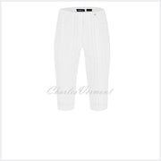 Robell Bella 05 Seersucker Bermuda Short 52643-54554-10 (White)