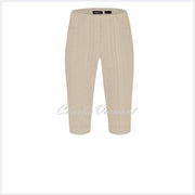 Robell Bella 05 Seersucker Bermuda Short 52643-54554-14 (Beige) 