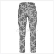 Robell Rose 09 - 7/8 Cropped Trouser 52664-54569-62 (Jacquard Floral Print)