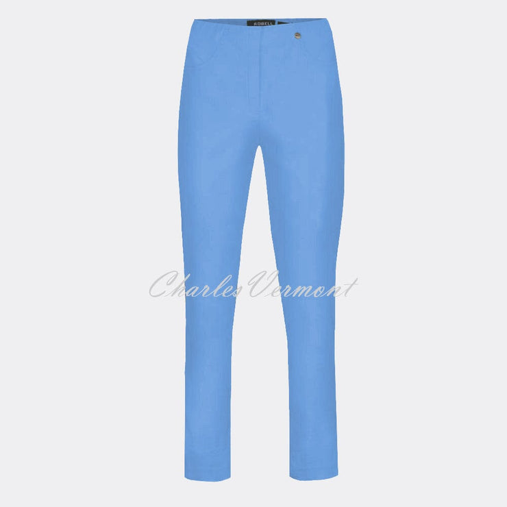 Robell Bella 09 – 7/8 Cropped Cotton Rich Trouser 52682-54056-60 (Provence Blue)