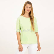 Just White Half Sleeve Top - Style J1682-630 (Lime)