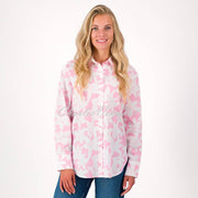 Just White Floral Blouse - Style N2824 (Light Rose / Off-White)