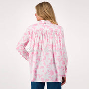 Just White Floral Blouse - Style N2824 (Light Rose / Off-White)